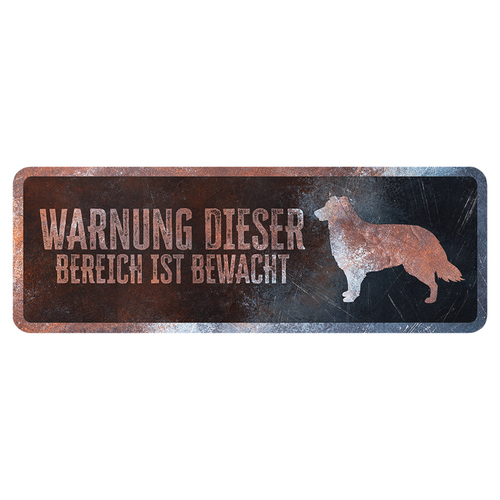 D&D Warnschild Collie rostig