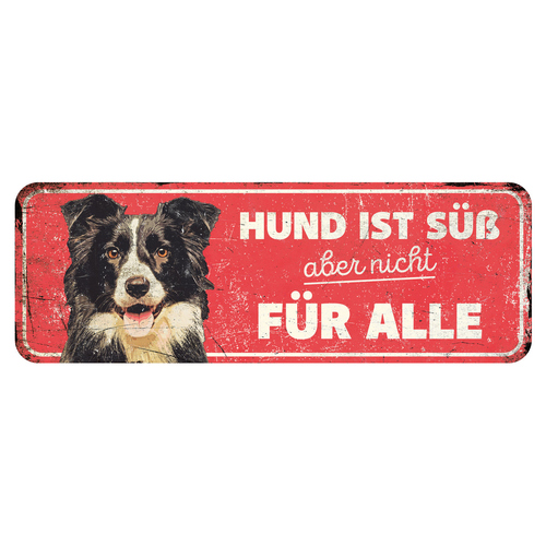 D&D Warnschild Collie rot