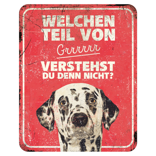 D&D Warnschild Dalmatiner rot