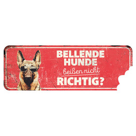Abbildung D&D Warnschild Deutscher Schferhund rot