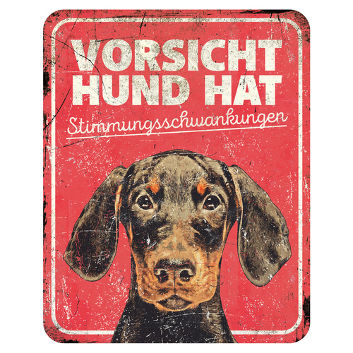 D&D Warnschild Dobermann rot