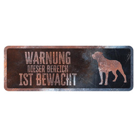 Abbildung D&D Warnschild Rottweiler rostig