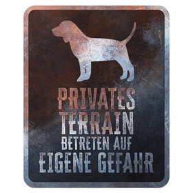 Abbildung D&D Warnschild Square Beagle rostig