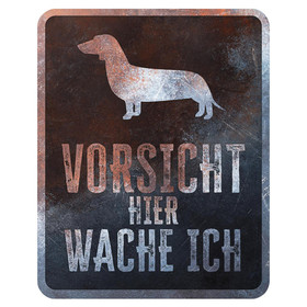 Abbildung D&D Warnschild Square Dackel rostig