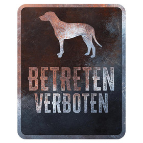 Abbildung D&D Warnschild Square Dalmatiner rostig