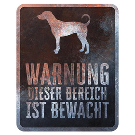 Abbildung D&D Warnschild Square Dobermann rostig