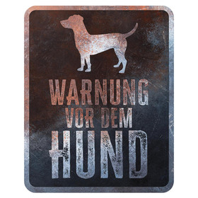 Abbildung D&D Warnschild Square Jack Russell rostig
