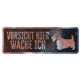 Abbildung D&D Warnschild Terrier rostig