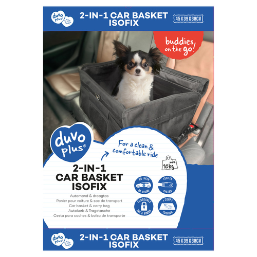 weitere Abbildung Duvo+ 2-in-1 Autokorb Isofix schwarz