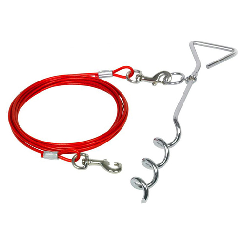 Duvo+ Anlegepflock mit Seil rot