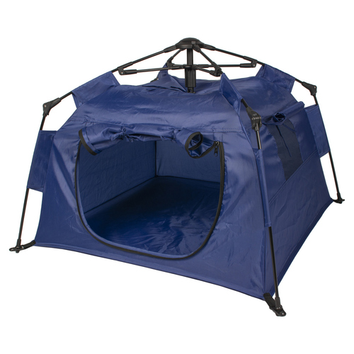 Duvo+ Aufklappbares Zelt blau für Hunde, Größe: L