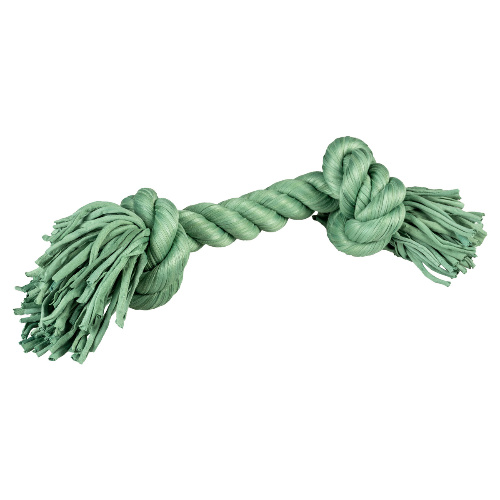 Duvo+ Baumwollseil mit 2 Knoten grün, Maße: 30 x 13 x 7 cm