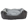 Duvo+ Bett Corduroy Ash rechteckig schwarz/grau für Hunde Abbildung 2