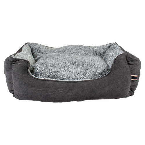 weitere Abbildung Duvo+ Bett Corduroy Ash rechteckig schwarz/grau fr Hunde