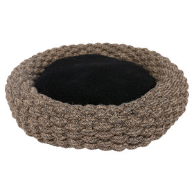 Abbildung Duvo+ Bett Espresso rund Baumwollseil schwarz/braun fr Hunde