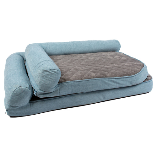 weitere Abbildung Duvo+ Bett Foam Tweed Sky blau/schwarz fr Katzen