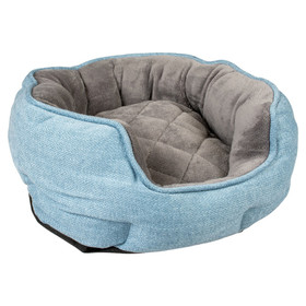 Abbildung Duvo+ Bett Tweed Sky oval blau/schwarz fr Hunde