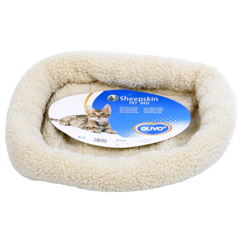 weitere Abbildung Duvo+ Bett oval Schafsfell braun fr Katzen