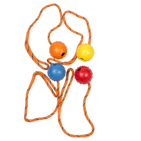 Abbildung Duvo+ Dental Ball mit Noppen und Seil, Gummi