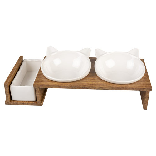 Duvo+ Dinner Set Stone Up Kitty Face weiß