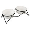 Duvo+ Dinner Set Stone Up Zigzag weiß/schwarz für Katzen Abbildung 1