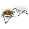 Duvo+ Dinner Set Stone Up Zigzag weiß/schwarz für Katzen Abbildung 2