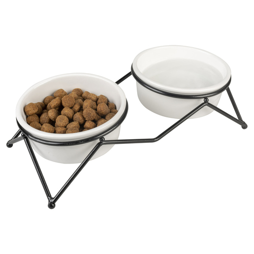weitere Abbildung Duvo+ Dinner Set Stone Up Zigzag wei/schwarz fr Katzen