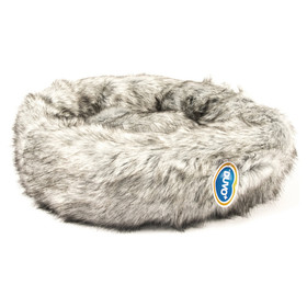 Abbildung Duvo+ Donutbett mit Fell hellgrau fr Hunde