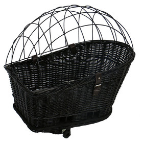 Abbildung Duvo+ Fahrradkorb mit Kissen Weiden Provence schwarz fr Katzen