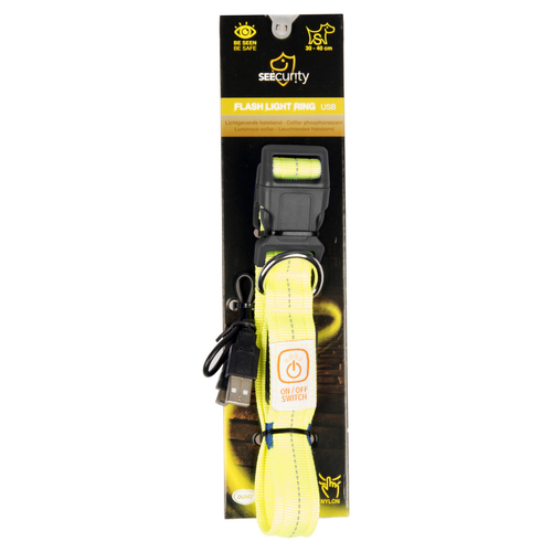 weitere Abbildung Duvo+ Flash Light Halsband USB Nylon gelb