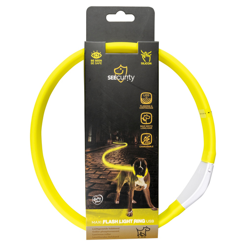 weitere Abbildung Duvo+ Flash Light Ring Maxi USB Silikon gelb