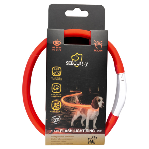 weitere Abbildung Duvo+ Flash Light Ring Maxi USB Silikon rot