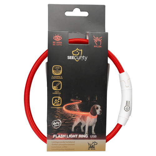weitere Abbildung Duvo+ Flash Light Ring USB Nylon rot