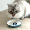 Duvo+ Futternapf "Die Schlümpfe" Hefti Schlumpf flach weiß/blau 180 ml für Katzen Abbildung 3