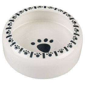 Abbildung Duvo+ Futternapf Stone Bunny Paw wei/schwarz