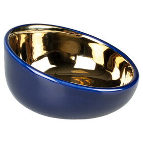 Abbildung Duvo+ Futternapf Stone Obliq gold blau/gold fr Katzen