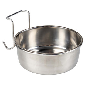 Duvo+ Futternapf f&uuml;r V&ouml;gel mit Haken Inox silber