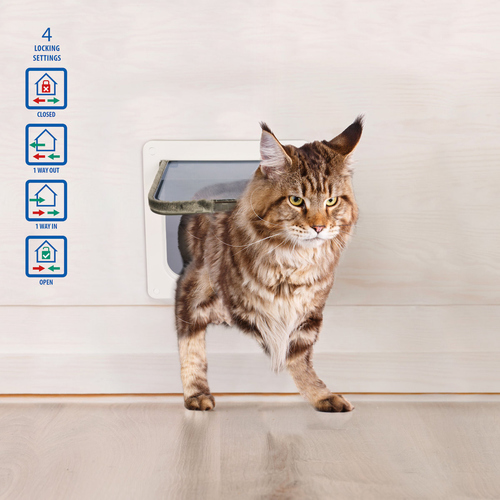 weitere Abbildung Duvo+ Groe Katzenklappe + Tunnel wei