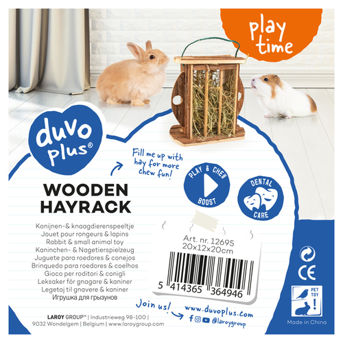 weitere Abbildung Duvo+ Heuraufe aus Holz mit Rinde