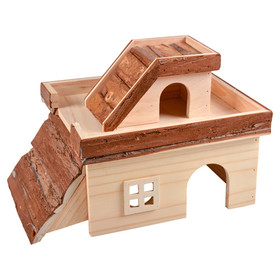 Abbildung Duvo+ Holzhaus mit Rindendach hacienda