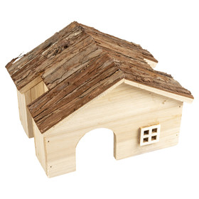 Abbildung Duvo+ Holzvilla mit Rindendach