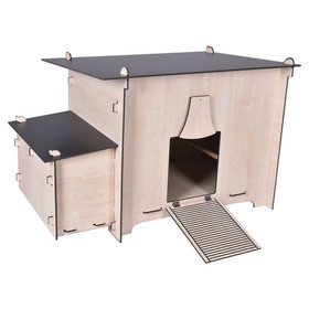 Abbildung Duvo+ Hhnerstall Woodland Urban Knppa eiche/schwarz