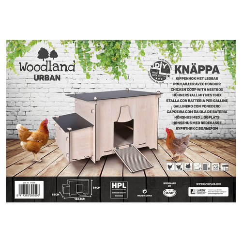 weitere Abbildung Duvo+ Hhnerstall Woodland Urban Knppa eiche/schwarz