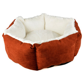 Abbildung Duvo+ Hundekorb hexa Velvet Copper rot/wei