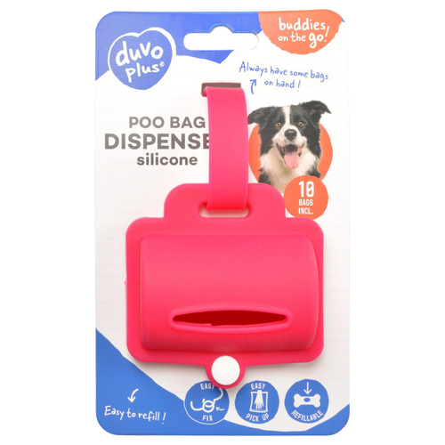 weitere Abbildung Duvo+ Hundekotbeutelspender Silikon rosa
