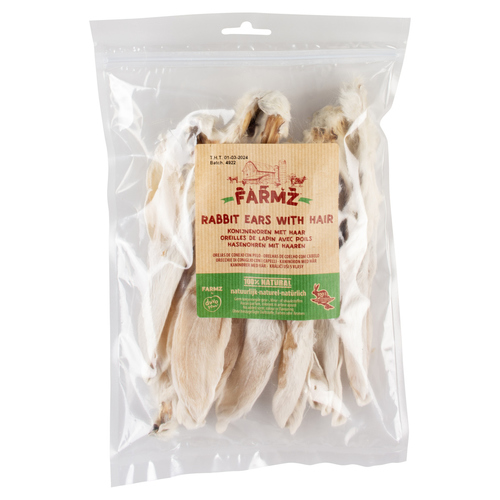weitere Abbildung Duvo+ Hundesnack Farmz Hasenohren mit Haaren 100 g