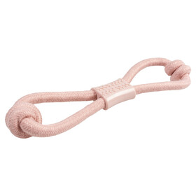 Abbildung Duvo+ Hundespielzeug 8-Zugring mit Knoten & Gummi rosa