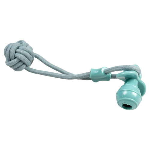 Duvo+ Hundespielzeug 8-Zugring mit Kugel & Gummischnuller blau