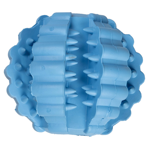 Duvo+ Hundespielzeug Ball Griplay Dental Rippe blau