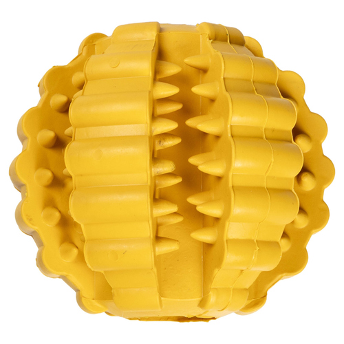 Duvo+ Hundespielzeug Ball Griplay Dental Rippe gelb